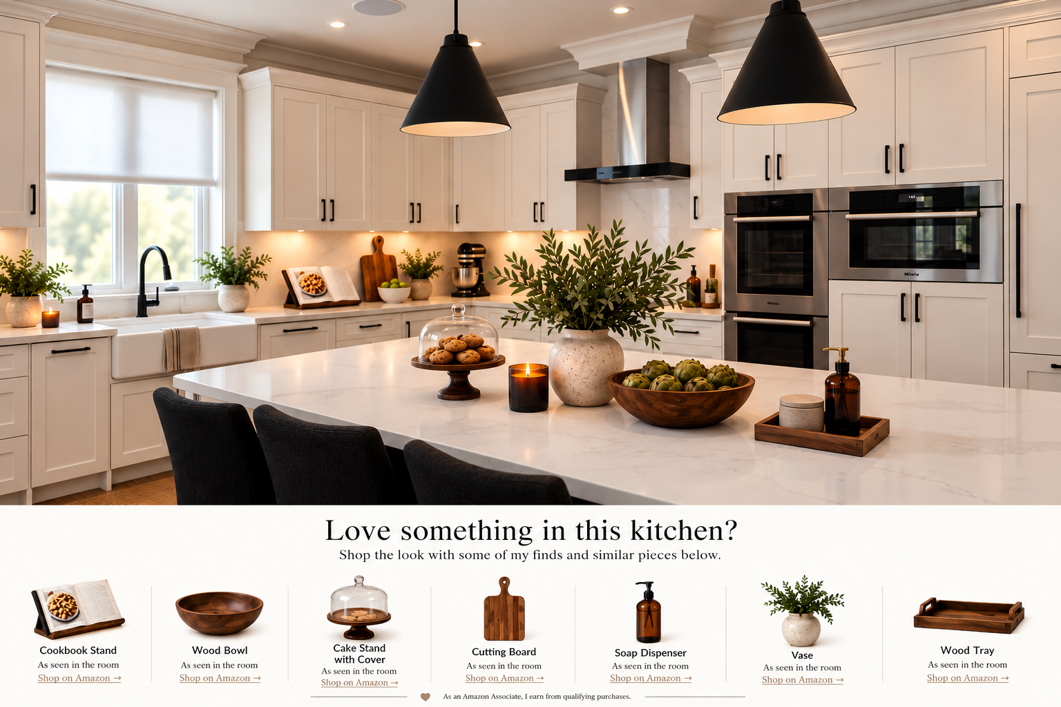 Kitchen shop the look collage with styled items