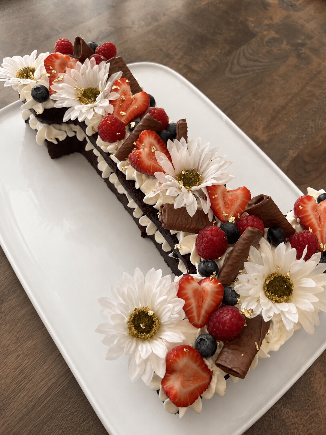 Chocolate Number Cake — decoration idea 1